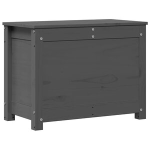vidaXL Boîte de rangement Gris 60x32x45 5 cm Bois massif de pin