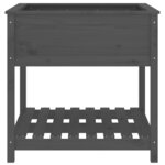 vidaXL Jardinière avec étagère Gris 82 5x82 5x81 cm Bois massif de pin