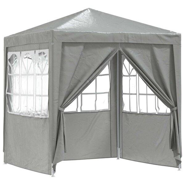 vidaXL Tente de fête Gris clair 200 x 200 x 240 cm PE et acier