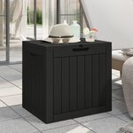 vidaXL Boîte de stockage de jardin noir 55 5x43x53 cm polypropylène