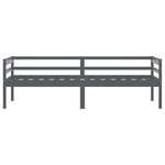 vidaXL Cadre de lit sans matelas gris foncé bois pin massif 90x200cm