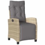 vidaXL Ensemble de salle à manger pour jardin 7 Pièces Beige polyrotin