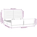 vidaXL Cadre de lit sans matelas noir 160x200 cm velours