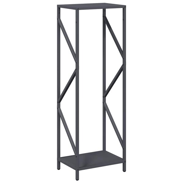 vidaXL Portant de bois chauffage anthracite 34x25x100 cm