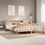 vidaXL Lit bibliothèque sans matelas 180x200 cm bois massif de pin