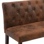 Banc banquette 148 5 x 52 x 84 5 cm similicuir daim marron 02_0010809