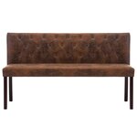 Banc banquette 148 5 x 52 x 84 5 cm similicuir daim marron 02_0010809
