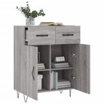 vidaXL Buffet sonoma gris 69 5x34x90 cm bois d'ingénierie