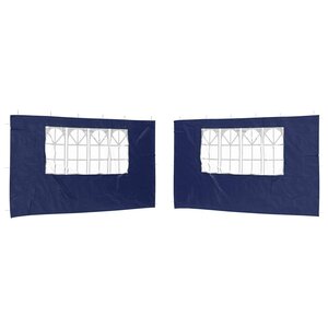 vidaXL Mur de tente de fête 2 pièces 400 x 195 cm Bleu PE et acier