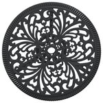 Set de Bistro de Jardin 3 Pièces en Aluminium Couleur Noir