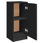 vidaXL Buffets 2 Pièces noir 30x30x70 cm bois d'ingénierie
