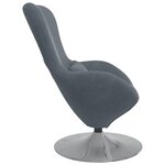vidaXL Fauteuil œuf Gris foncé Velours