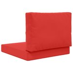 vidaXL Coussin de canapé d'extérieur 2 Pièces Rouge Polyester