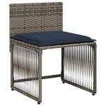 vidaXL Ensemble à manger de jardin 7 Pièces coussins gris résine tressée