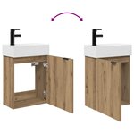 vidaXL Meuble de salle de bain avec robinet Chêne artisanal