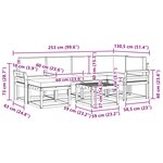 vidaXL Ensemble de canapés d'extérieur 7 pc Naturel et Anthracite