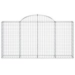 vidaXL Paniers à gabions arqués 6 Pièces 200x30x100/120 cm Fer galvanisé