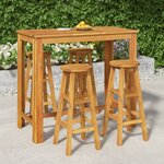 vidaXL Ensemble de bar de jardin 5 Pièces bois d'acacia solide