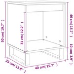 vidaXL Table de chevet sonoma gris 40x35x50 cm bois d’ingénierie