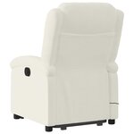 vidaXL Fauteuil inclinable de massage électrique crème velours