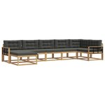 vidaXL Ensemble de canapés d'extérieur 7 Pièces Blanc et anthracite