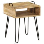 vidaXL Table de chevet Bois de manguier massif 40x34x47 cm