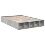 vidaXL Cadre de lit gris béton 150x200 cm bois d'ingénierie