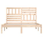 vidaXL Cadre de lit sans matelas bois de pin massif 140x190 cm