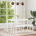 vidaXL Table de salle à manger / Table de repas Blanc 110 x 55 x 75 cm