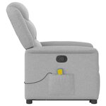 vidaXL Fauteuil de massage inclinable gris nuage tissu