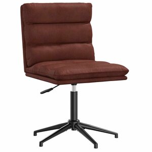 vidaXL Chaise à manger marron brillant similicuir