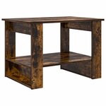 vidaXL Table basse Chêne fumé 72 x 50 x 50 cm Bois d'ingénierie
