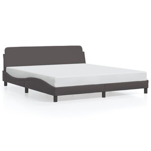 vidaXL Cadre de lit sans matelas gris 180x200 cm similicuir
