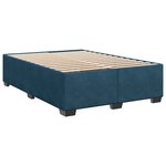 vidaXL Sommier à lattes de lit et matelas bleu 140x190 cm velours