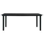 vidaXL Mobilier à dîner d'extérieur 9 Pièces Rotin PVC Noir