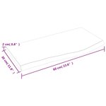 vidaXL Étagère murale marron foncé 60x30x2 cm bois chêne massif traité