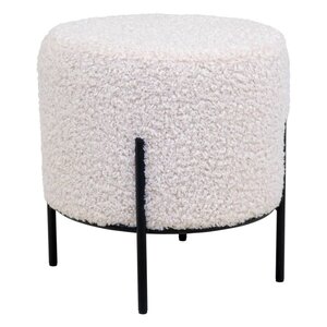 House Nordic Pouf Cali Blanc