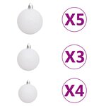 vidaXL Arbre de Noël artificiel pré-éclairé/boules 180 cm 564 branches