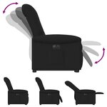 vidaXL Fauteuil inclinable électrique noir tissu