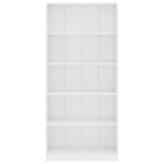 vidaXL Bibliothèque à 5 niveaux Blanc 80x24x175 cm Bois d’ingénierie