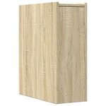 vidaXL Armoire de salle de bain étroite avec roulettes chêne sonoma