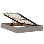vidaXL Lit avec rangement et matelas Taupe 140 x 200 cm Polyester