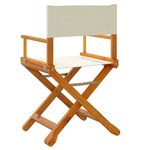 vidaXL Chaises de réalisateur pliables lot de 2 blanc crème tissu