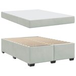 vidaXL Cadre de lit avec matelas Gris clair 140 x 200 cm tissu