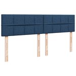 vidaXL Sommier à lattes de lit avec matelas Bleu 200x200 cm Tissu