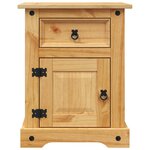 vidaXL Table de chevet Gamme Corona pin mexicain 53x39x66 cm