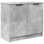 vidaXL Cabinet de salle de bain Gris béton 64 5 x 33 5 x 59 cm