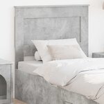 vidaXL Tête de lit avec tête de lit Gris béton 90 cm Bois d'ingénierie