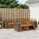 vidaXL Ensemble de canapé d'angle 7 Pièces Naturel