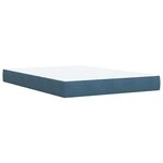 vidaXL Sommier à lattes de lit et matelas Bleu foncé 140x190cm Velours
